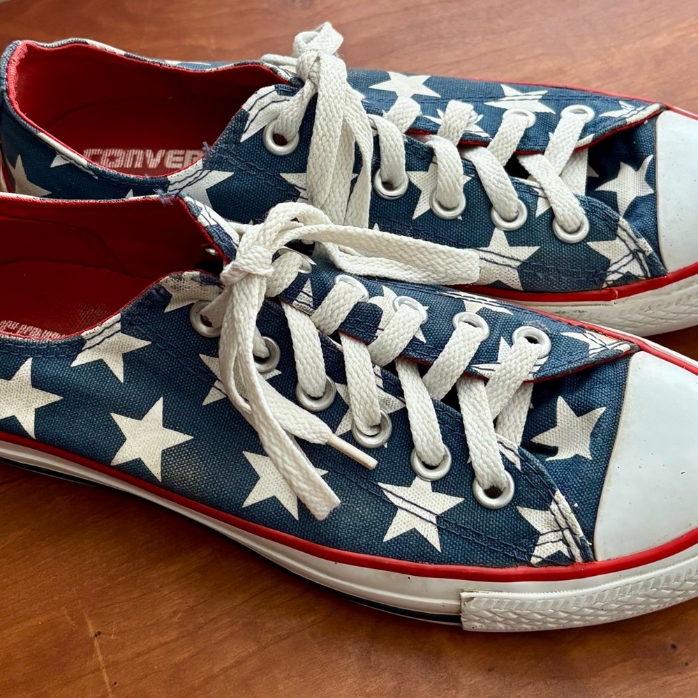 Converse Navy Star Pattern Sneakers